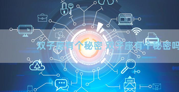 双子座有个秘密 双子座有个秘密吗